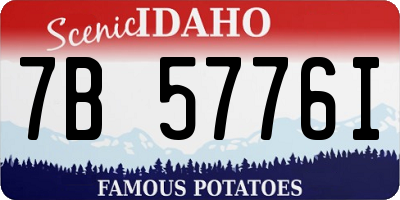 ID license plate 7B5776I