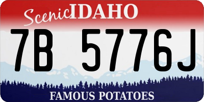 ID license plate 7B5776J