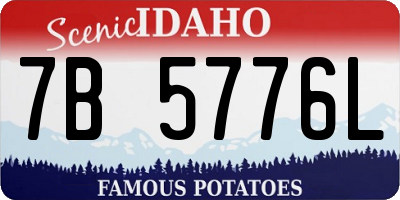 ID license plate 7B5776L