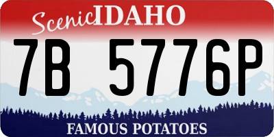 ID license plate 7B5776P