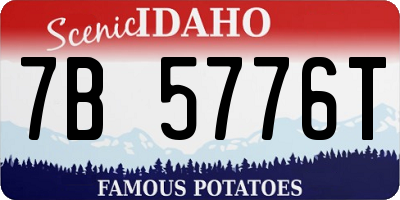 ID license plate 7B5776T