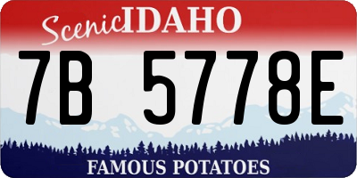 ID license plate 7B5778E