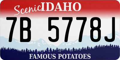 ID license plate 7B5778J