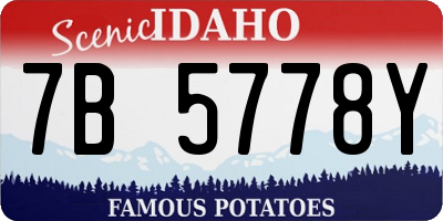 ID license plate 7B5778Y