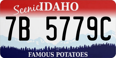 ID license plate 7B5779C