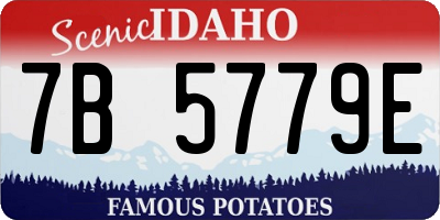 ID license plate 7B5779E