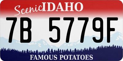 ID license plate 7B5779F