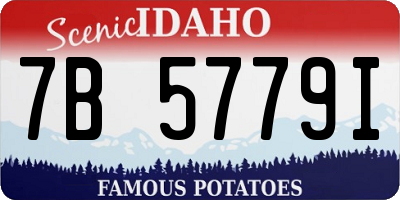 ID license plate 7B5779I