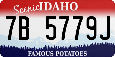 ID license plate 7B5779J