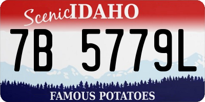 ID license plate 7B5779L