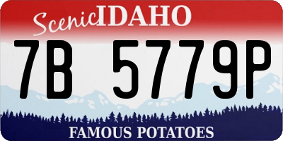 ID license plate 7B5779P