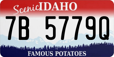 ID license plate 7B5779Q