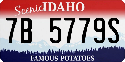 ID license plate 7B5779S