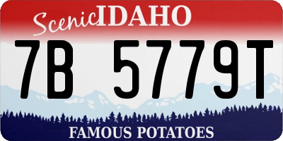 ID license plate 7B5779T