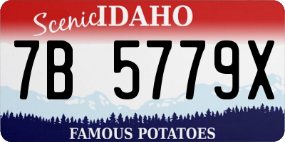 ID license plate 7B5779X