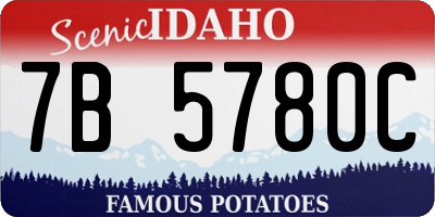 ID license plate 7B5780C