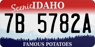 ID license plate 7B5782A