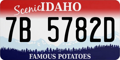 ID license plate 7B5782D