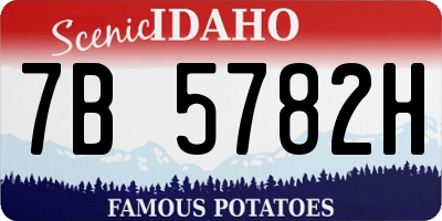ID license plate 7B5782H