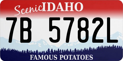 ID license plate 7B5782L