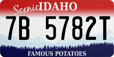 ID license plate 7B5782T