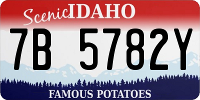 ID license plate 7B5782Y