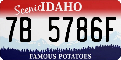 ID license plate 7B5786F
