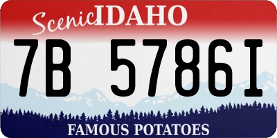 ID license plate 7B5786I