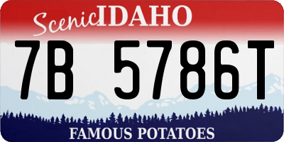 ID license plate 7B5786T