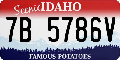 ID license plate 7B5786V