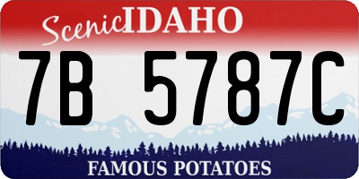 ID license plate 7B5787C
