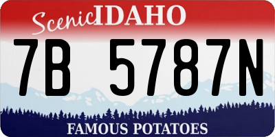 ID license plate 7B5787N