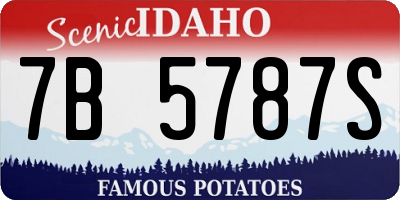 ID license plate 7B5787S