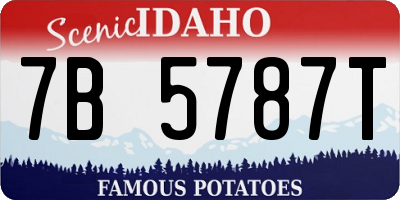 ID license plate 7B5787T