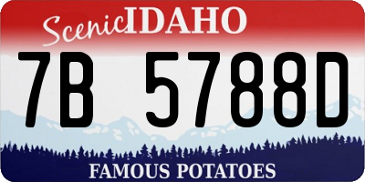 ID license plate 7B5788D