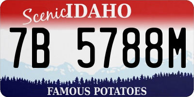 ID license plate 7B5788M