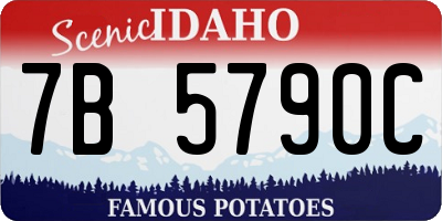 ID license plate 7B5790C