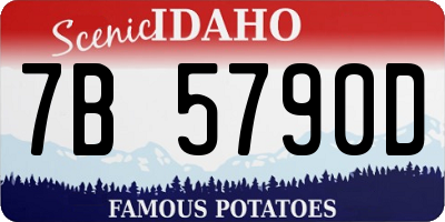 ID license plate 7B5790D