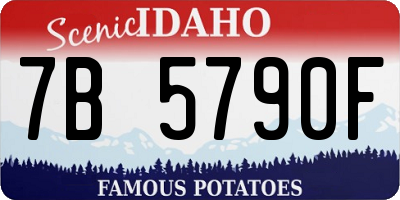 ID license plate 7B5790F