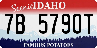 ID license plate 7B5790T