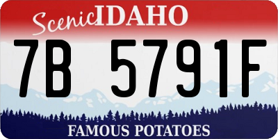 ID license plate 7B5791F