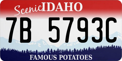ID license plate 7B5793C