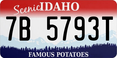 ID license plate 7B5793T