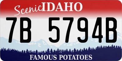 ID license plate 7B5794B