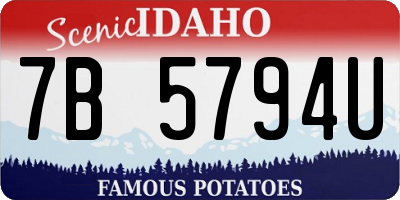 ID license plate 7B5794U