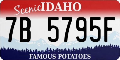 ID license plate 7B5795F
