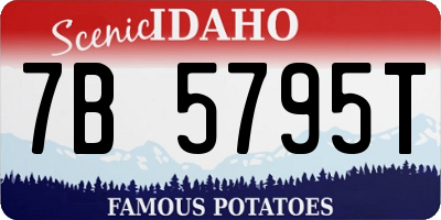 ID license plate 7B5795T