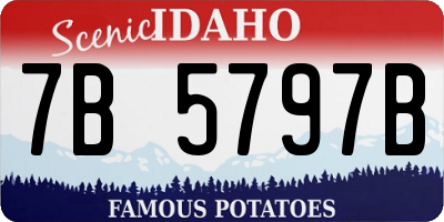 ID license plate 7B5797B
