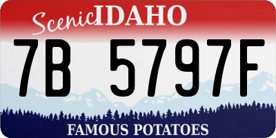 ID license plate 7B5797F