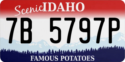 ID license plate 7B5797P